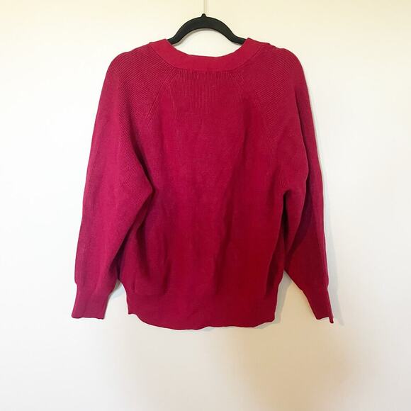 Universal standard Heathered red v front button cardigan sweater women’s 2X - Picture 2 of 8